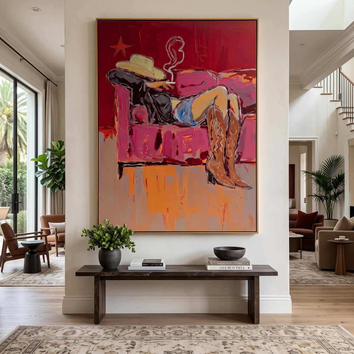 POP Art | Couch Western Cowgirl
