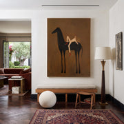 Vintage Americana Art | Lying on the horse