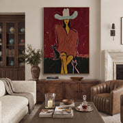 POP Art | Western Woman and Cat