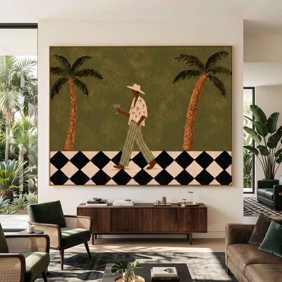 Bohemian Art | Tropical Walking Man