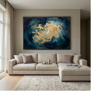 Contemporary Luxe Art | Golden Nebula