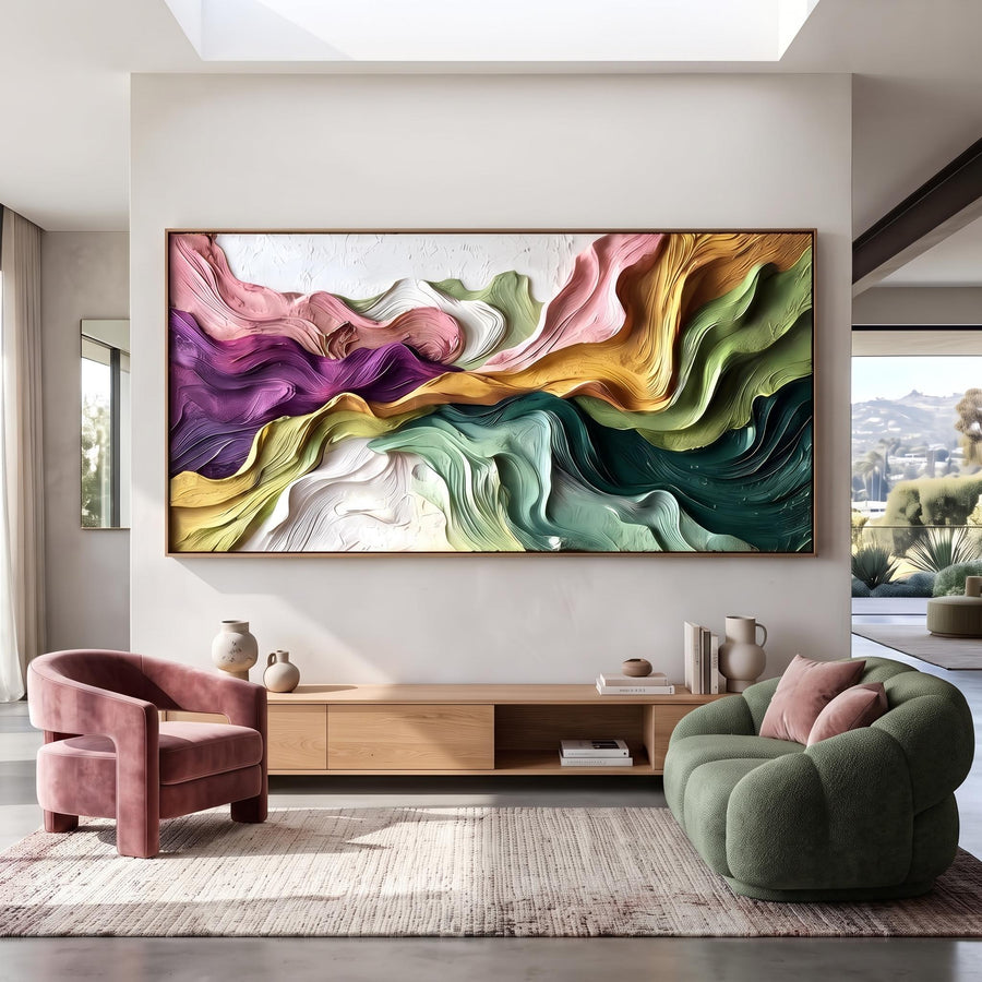 Abstract Art｜Boho Flow Color Abstract Canvas Print