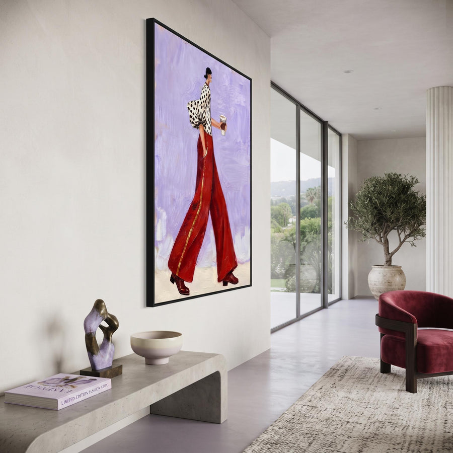 Contemporary Luxe Art | Lilac Background Fashion Woman