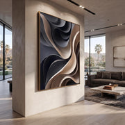 3D-Textured Art | Layered Wave Wall Art