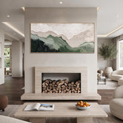 3D-Textured Art | Layered Mountain Wall Art