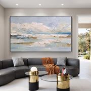 3D-Textured Art | Abstract white waves and the sky