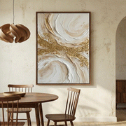 Contemporary Luxe Art | Golden Swirl