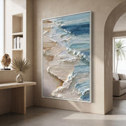 3D-Textured Art | Abstract Ocean Oil Painting