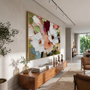 3d Textured Art | Colorful Textured Floral Wall Painting
