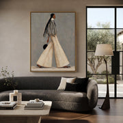 Contemporary Luxe Art | Elegant Walking Woman
