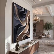 3D-Textured Art | Layered Wave Wall Art