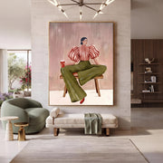 Vintage Americana Art | Coffee Lady
