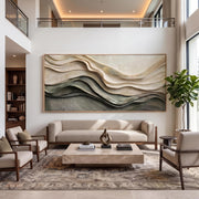 3D Texture Abstract Art｜Layered Wave Abstract Wall Art