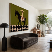 Vintage Americana Art | The knight wearing a hat