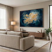 Contemporary Luxe Art | Golden Nebula