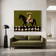 Vintage Americana Art | The knight wearing a hat