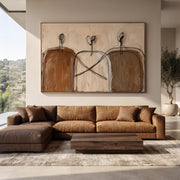 Abstract Art | Earthy‑Tone Minimal Abstract Figure Wall Painting