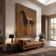 Vintage Americana Art | Lying on the horse