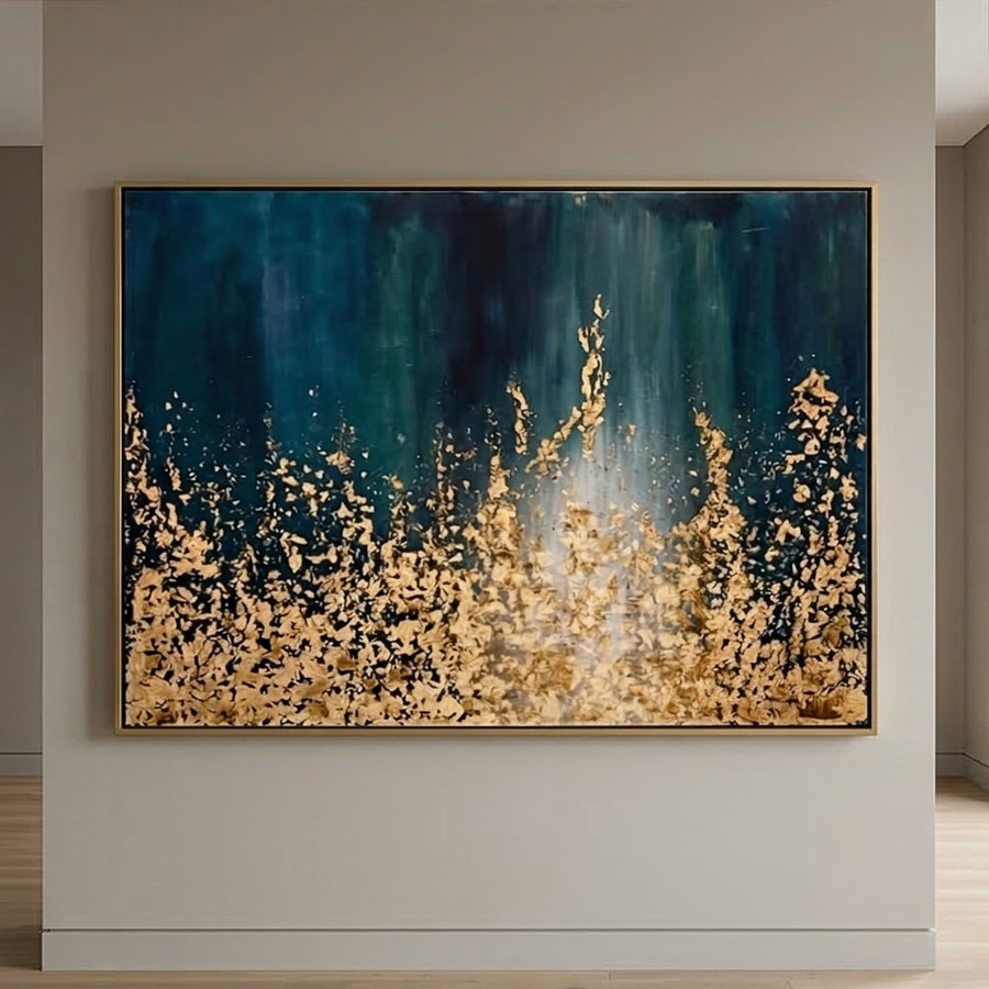 Contemporary Luxe Art | Golden Cascade