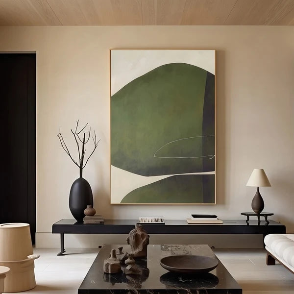 Minimalist Wall Art | Green Abstract Wall Art