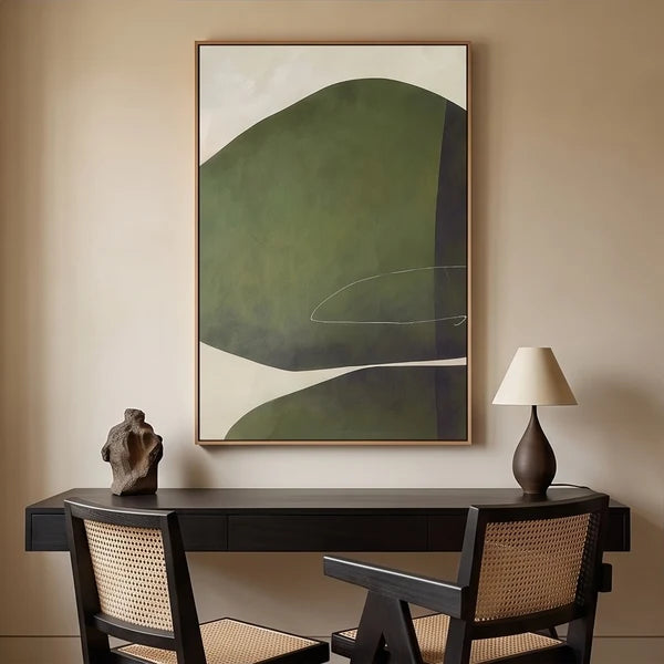 Minimalist Wall Art | Green Abstract Wall Art