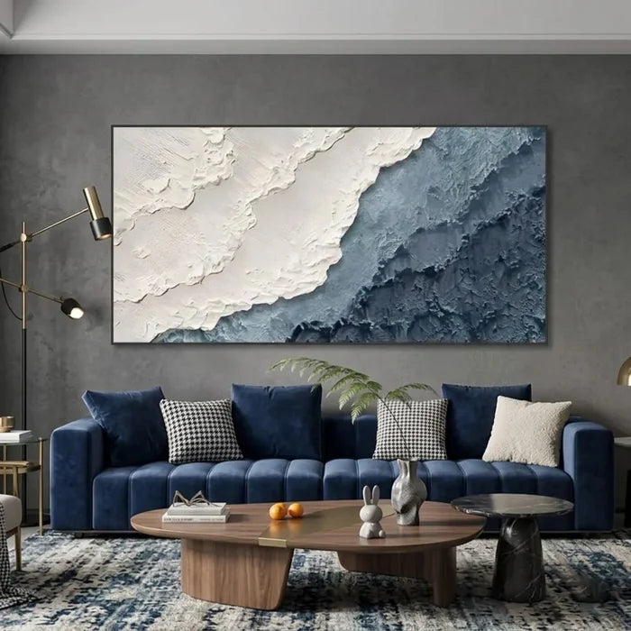 3D-Textured Art | Abstract Ocean Wall Art
