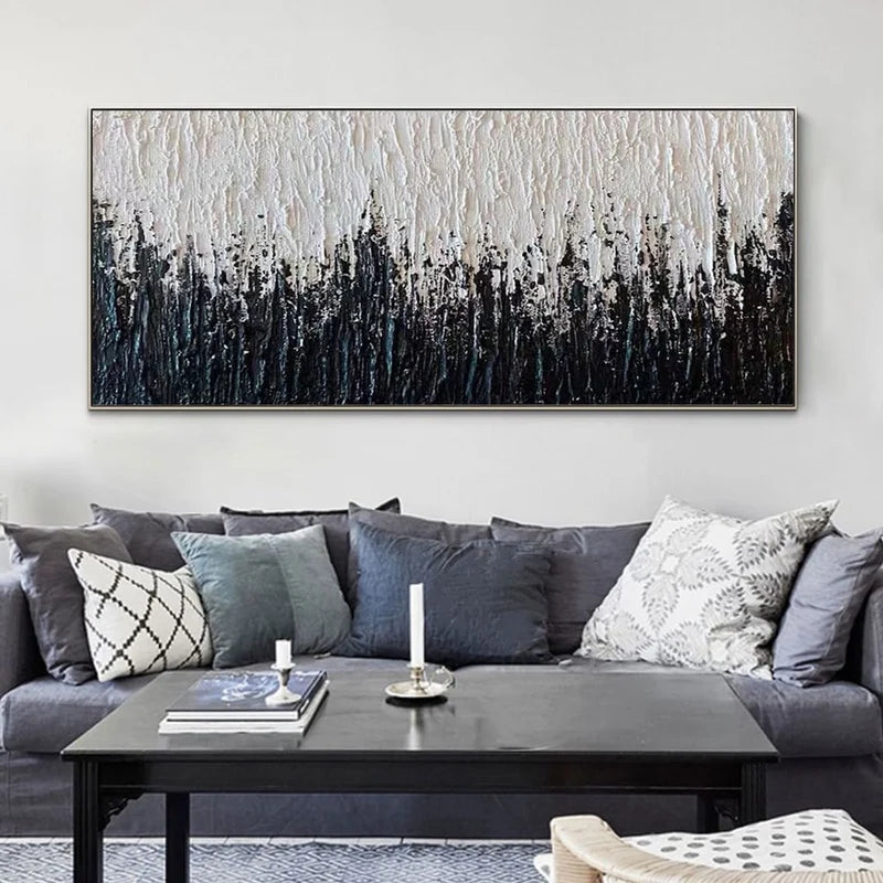 Abstract Art | Black and White Abstract Textured Wall Art