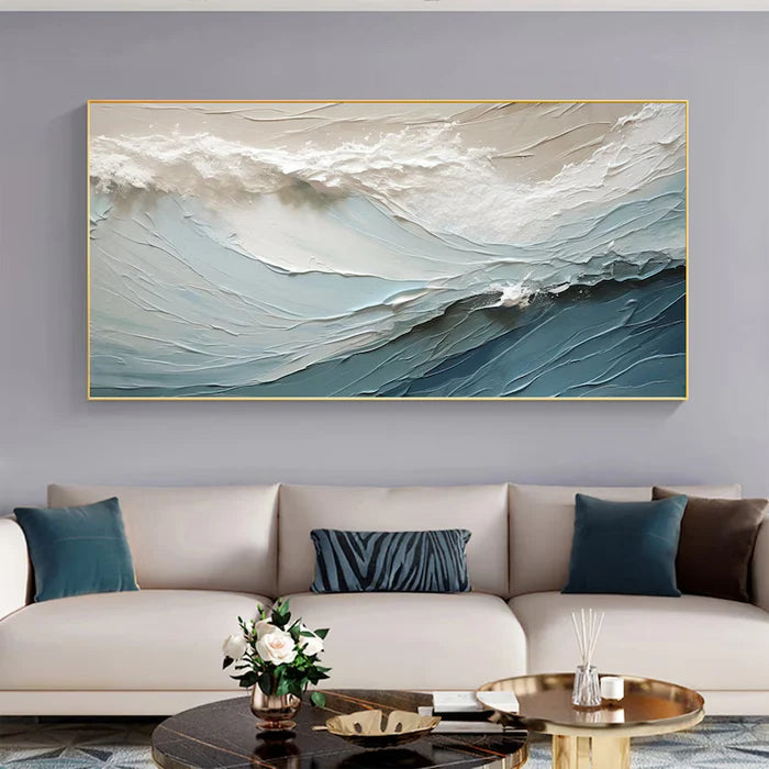 3D-Textured Art | Textured Ocean Wave Wall Art