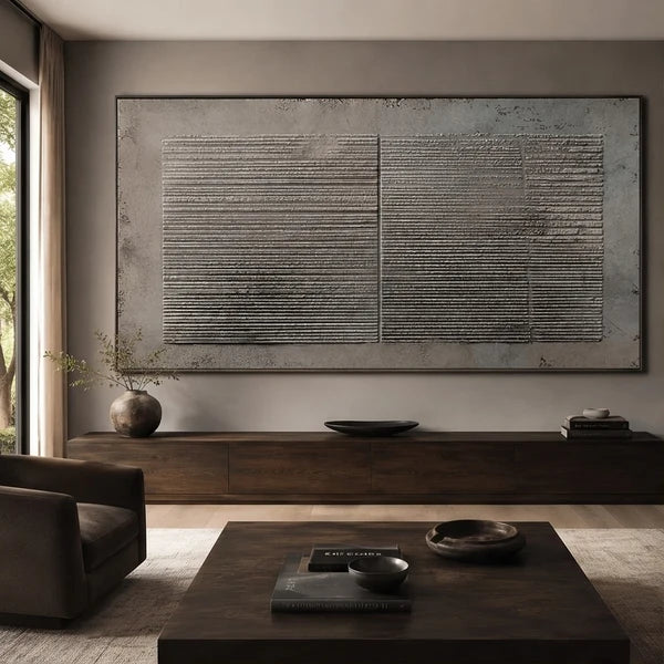 Wabi-Sabi Art | Neutral Geometric Abstract Wall Art
