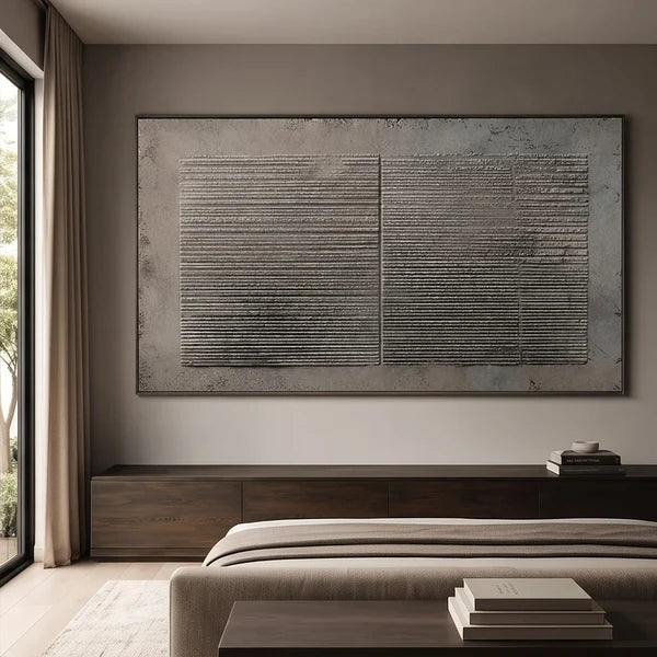 Wabi-Sabi Art | Neutral Geometric Abstract Wall Art