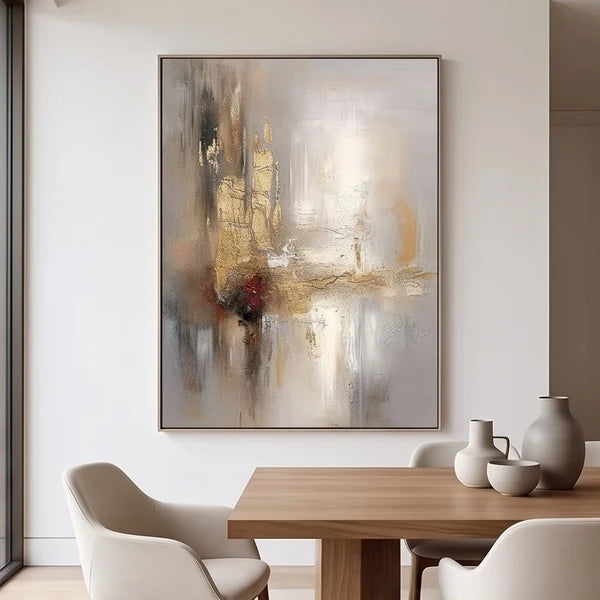 Minimalist Wall Art | Neutral Gold Abstract Wall Art