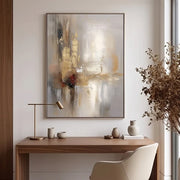 Minimalist Wall Art | Neutral Gold Abstract Wall Art
