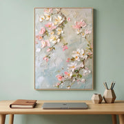Abstract Art | Pink Floral Abstract Wall Art