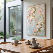 Abstract Art | Pink Floral Abstract Wall Art