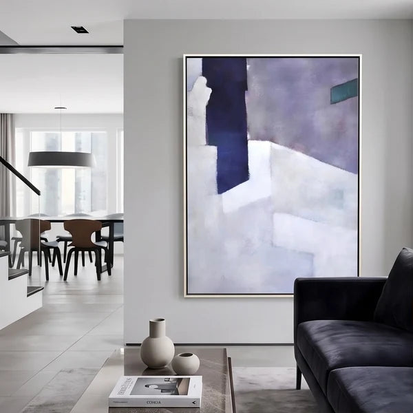 Minimalist Wall Art | Purple Geometric Abstract Wall Art
