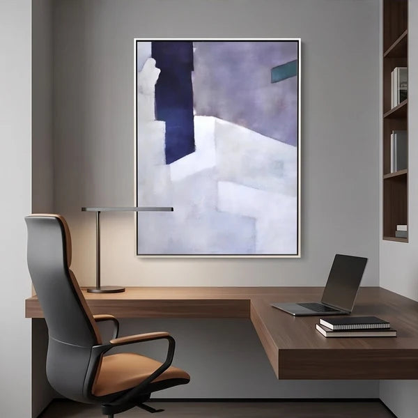 Minimalist Wall Art | Purple Geometric Abstract Wall Art