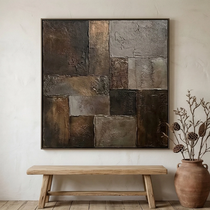 Wabi-Sabi Art | Burnished Earth Mosaic