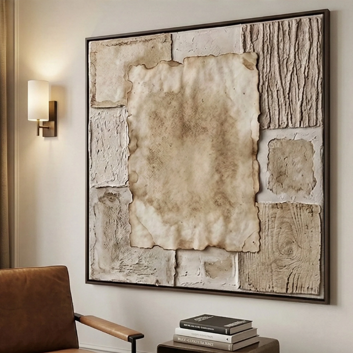 Wabi-Sabi Art | Aged Linen Layers