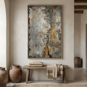 Wabi-Sabi Art | Weathered Quiet Bloom
