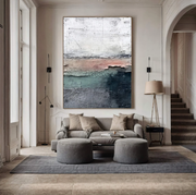 Wabi-Sabi Art | Muted Earthy Horizon