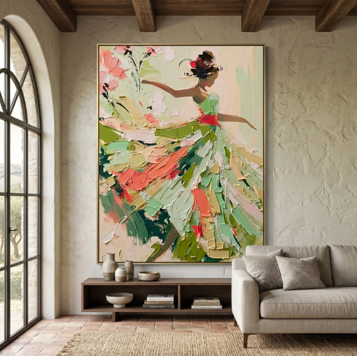 3D-Textured Art | Floral Dancer In Motion