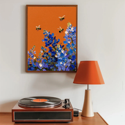 3D-Textured Art | Bluebonnet Bee Dance
