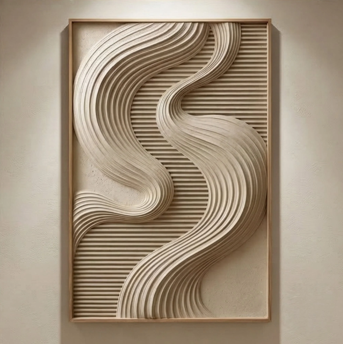 3D-Textured Art | Serene Ribbon Path