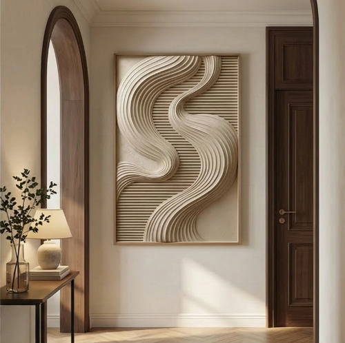 3D-Textured Art | Serene Ribbon Path