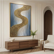 Abstract Art | Gilded River Curve