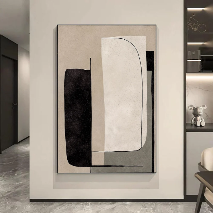 Abstract Art | Neutral Curve Blocks