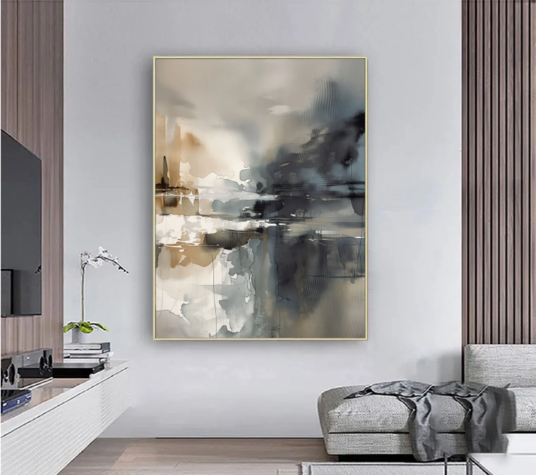 Abstract Art | Misty City Reflections
