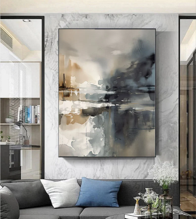 Abstract Art | Misty City Reflections