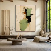 Abstract Art | Sage Green Line Flow