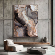 Abstract Art | Gilded Marble Veins